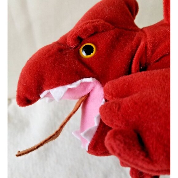 1995 Plush Creations Inc 8” Dinosaur Pterodactyl Plush Hand‎ Puppet Toy brown - Picture 7 of 12